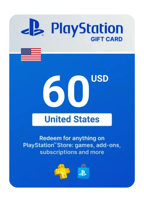 PlayStation Store Gift Card 60$ Digital Key - United States