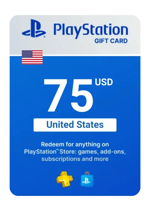 PlayStation Store Gift Card 75$ Digital Key - United States