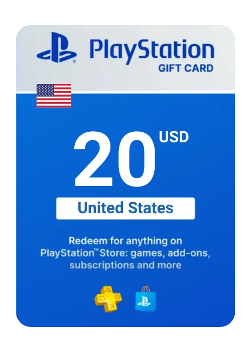 PlayStation Store Gift Card 20$ Digital Key - United States